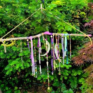 Handmade Boho Style Wind Chimes | Tiny Bells | Yard Art | Earthy Outdoor Decor